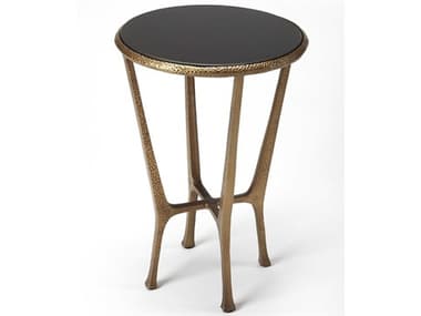 Butler Flavio Round Stone Antique Gold End Table BT4418226