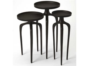 Butler Franco Round Metal Black End Table BT4421295