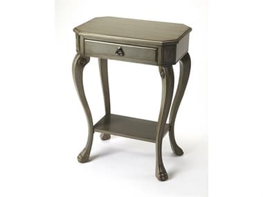 Butler Channing Rectangular Wood Silver Satin Console Table BT5021148
