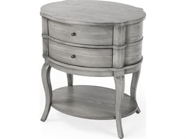 Butler Jarvis Oval Wood Gray End Table BT515418