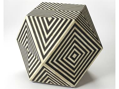 Butler Zanzibar Square Wood Black Bone Inlay End Table BT5233318