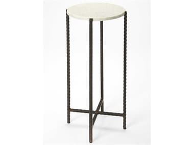 Butler Nigella Round Marble And Metal End Table BT5245389