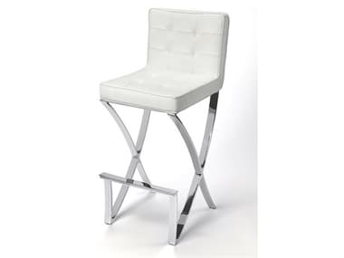 Butler Darcy White Leather Faux Bar Stool BT5325411