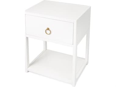 Butler Lark Square Wood White End Table BT5384304