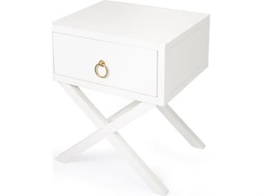 Butler Lark Rectangular Wood White End Table BT5385304