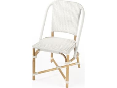 Butler Tenor Rattan White Armless Dining Chair BT5398304