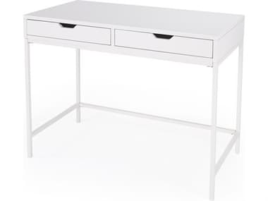Butler Belka Smooth White Mahogany Wood Writing Desk BT5466304