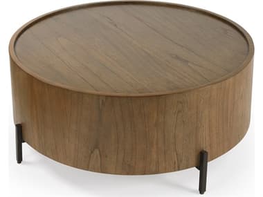 Butler Tori Round Wood Sandy Shore Coffee Table BT5514274