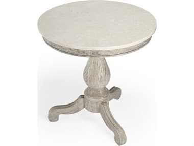 Butler Danielle Round Marble Rustic Gray End Table BT5515329