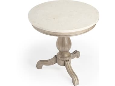 Butler Danielle Round Marble Sandalwood Beige End Table BT5515415