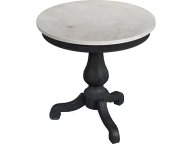 Butler Danielle Round Marble Washed Black End Table BT5515432
