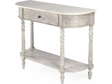 Butler Danielle Demilune Marble Rustic Gray Console Table BT5517329