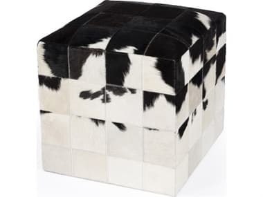 Butler Victorian White Fur Ottoman BT5535373