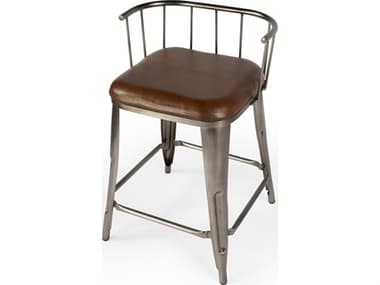 Butler Coriander Brown Leather Counter Stool BT5542344