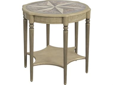 Butler Bainbridge Round Wood Antique Beige End Table BT557424