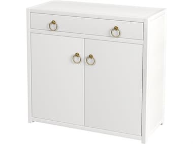 Butler Lark White Acacia Wood Accent Cabinet BT5673304