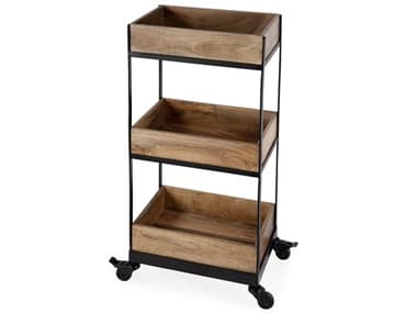 Butler Fulham Wood Natural Mango Serving Cart BT5685330
