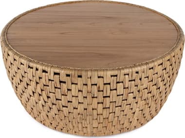 Butler Captiva Round Wood Natural Rattan Coffee Table BT5695404