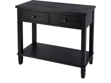 Butler Flagstaff Rectangular Wood Washed Black Console Table BT5729432