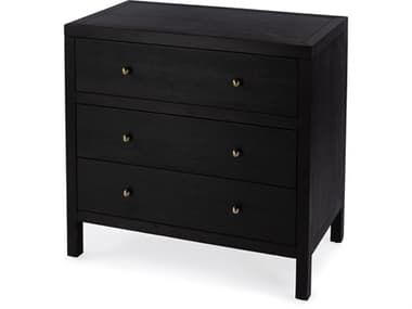 Butler Nora 3-Drawers Black Acacia Wood Dresser BT5731451