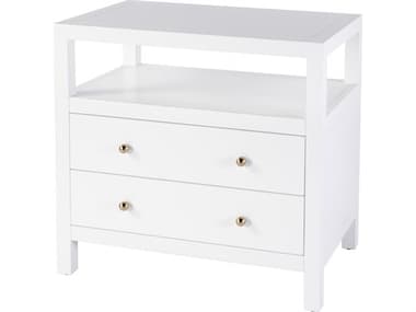 Butler Nora 2-Drawers Acacia Wood Nightstand BT5732304