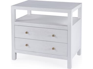 Butler Nora 2-Drawers Acacia Wood Nightstand BT5732477