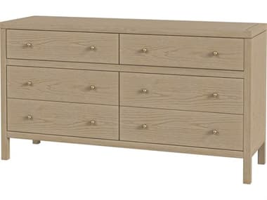 Butler Nora 6-Drawers Natural Acacia Wood Double Dresser BT5733492
