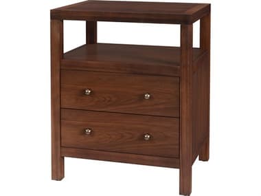 Butler Nora 2-Drawers Brown Acacia Wood Nightstand BT5734489