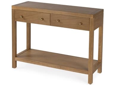 Butler Nora Rectangular Wood Light Natural Console Table BT5739452