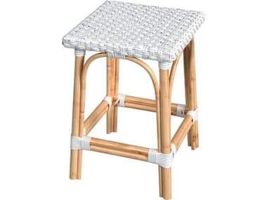 Butler Riviera Glossy White Natural Rattan Frame Counter Stool BT5757304