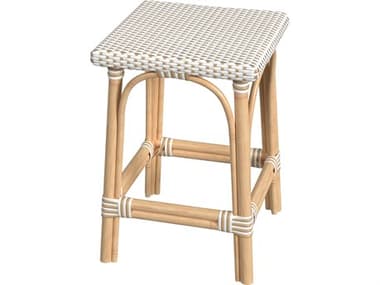 Butler Riviera White tan Dot Natural Rattan Frame Tan And Counter Stool BT5757415