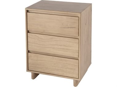 Butler Halmstad 3-Drawers Natural Mindi Wood Nightstand BT5767488