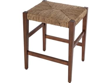 Butler Valencia Banana Leaf Dark Brown Mahogany Wood Counter Stool BT5780476