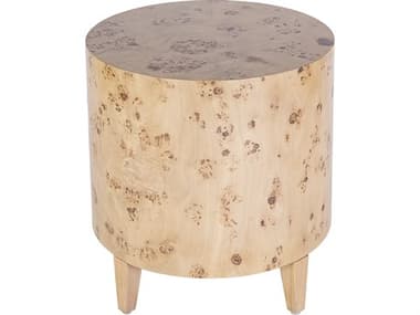 Butler Billie Round Wood Light Burl End Table BT5789443