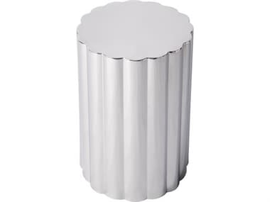 Butler Norwich Round Metal Polished Silver End Table BT5794025