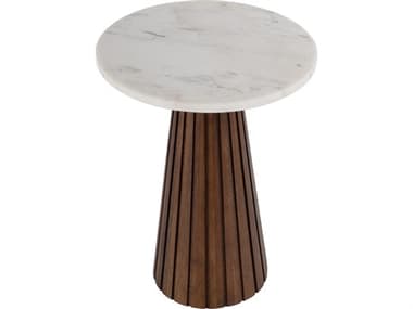 Butler Dara Round Marble And Metal End Table BT5806389
