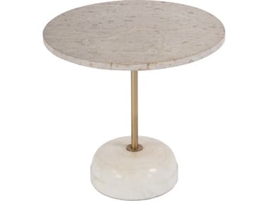 Butler Lucia Round Marble & Metal End Table BT5831389