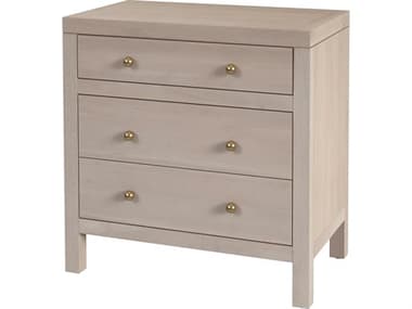 Butler Nora 3-Drawers Beige Acacia Wood Nightstand BT5848450