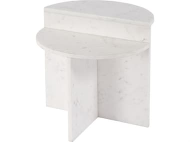 Butler Vienna Round Marble White End Table BT5864455
