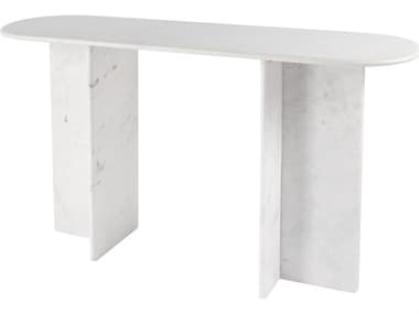 Butler Vienna Oval Marble White Console Table BT5867455