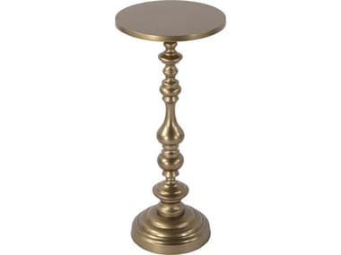Butler Mario Round Metal Antique Gold End Table BT5931226