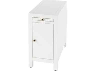 Butler Nora Rectangular Wood Smooth White End Table BT5940304
