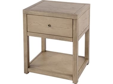 Butler Nora 1-Drawer Brown Acacia Wood Nightstand BT5945492