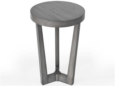 Butler Aphra Round Wood Powder Gray End Table BT6021418