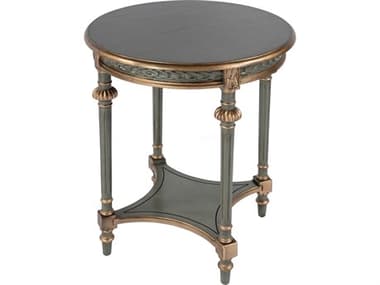 Butler Hellinger Round Wood Royal Pastel Green End Table BT6162482