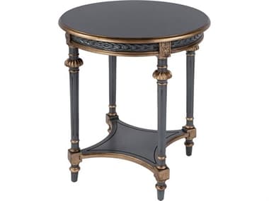 Butler Hellinger Round Wood Royal Pastel Blue End Table BT6162483