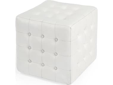 Butler Leon White Leather Ottoman BT6165411