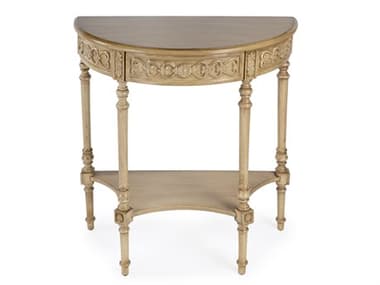 Butler Danelle Demilune Wood Antique Beige Console Table BT7027424