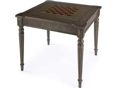 Butler Vincent Gray Rubberwood Silver Satin Game Table BT837148