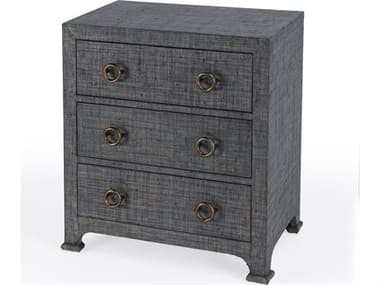 Butler Chatham Charcoal Raffia Gray Accent Chest BT9130420